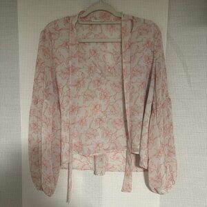 Lush Floral Pink Blouse